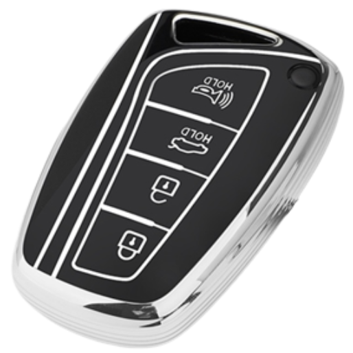 키에티 현대 스마트키 호환 싼타페DM 그랜저HG 스마트 키케이스 4버튼 TPU 키홀더 단품, 실버-블랙 10,900원