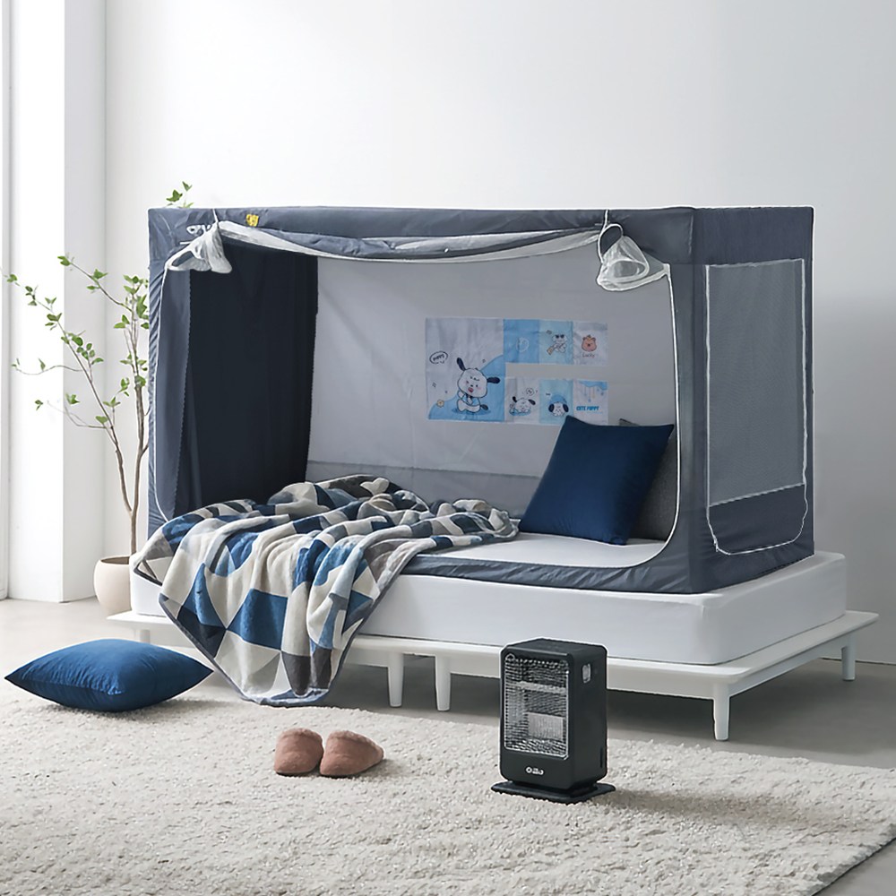 포담포담 1인용 침대용 사각 난방텐트 48,000원