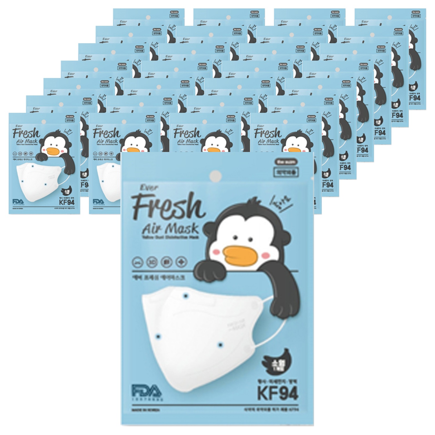 에버프레쉬 에어 새부리형 황사마스크 소형 KF94, 1개입, 40개, 화이트 25,300원