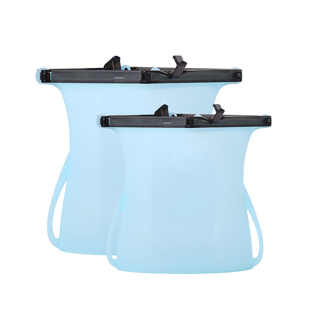 [세트상품] 실리콘지퍼백 똑딱이형 1000 / 1500 2종세트, 1세트, 블루 51,000원