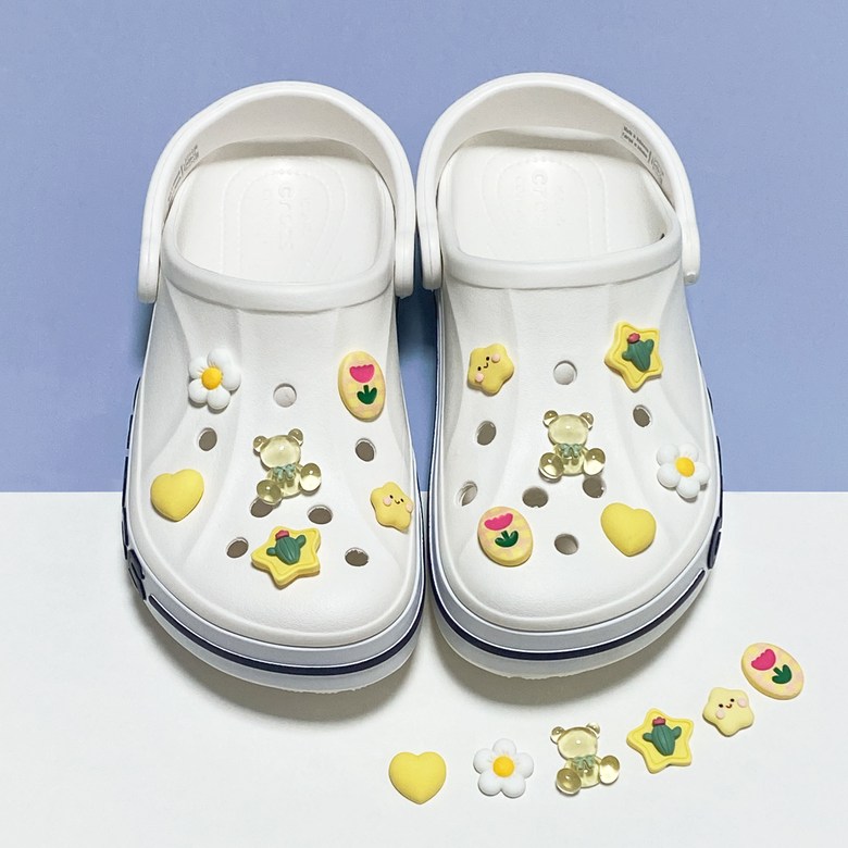 12p 투명곰돌이 구름 꽃 신발 파츠 참 세트 8,900원