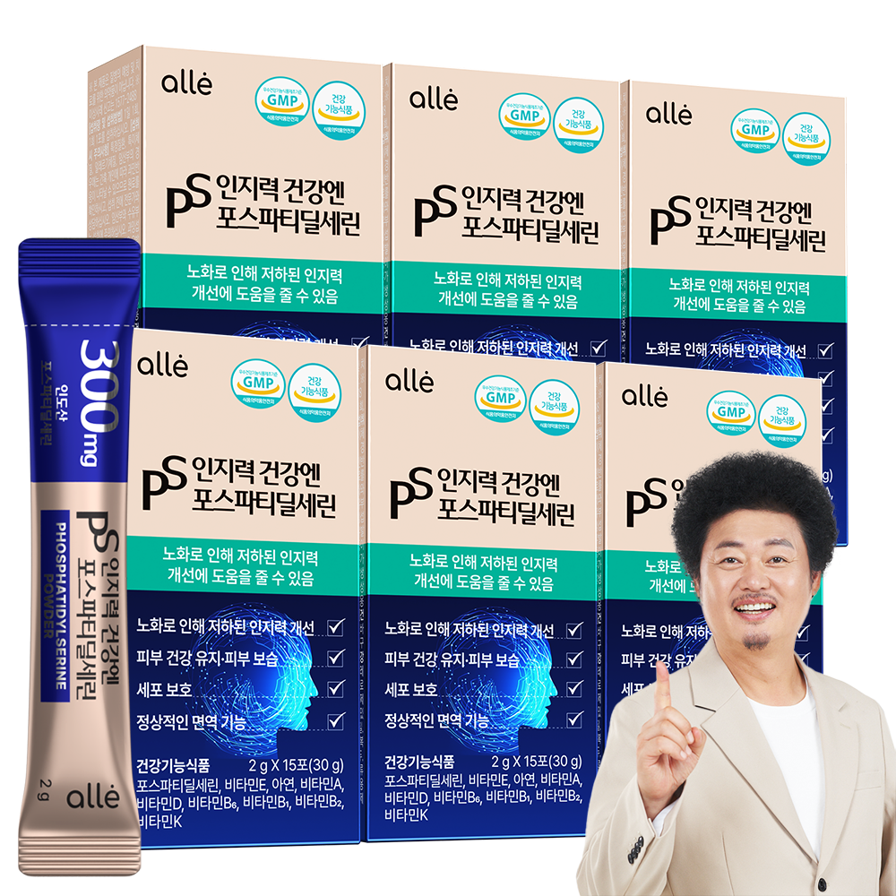 포스파티딜세린 PS 분말 가루 식약청인증 인지력 개선 알레, 30g, 6개, 현재가 78,010원