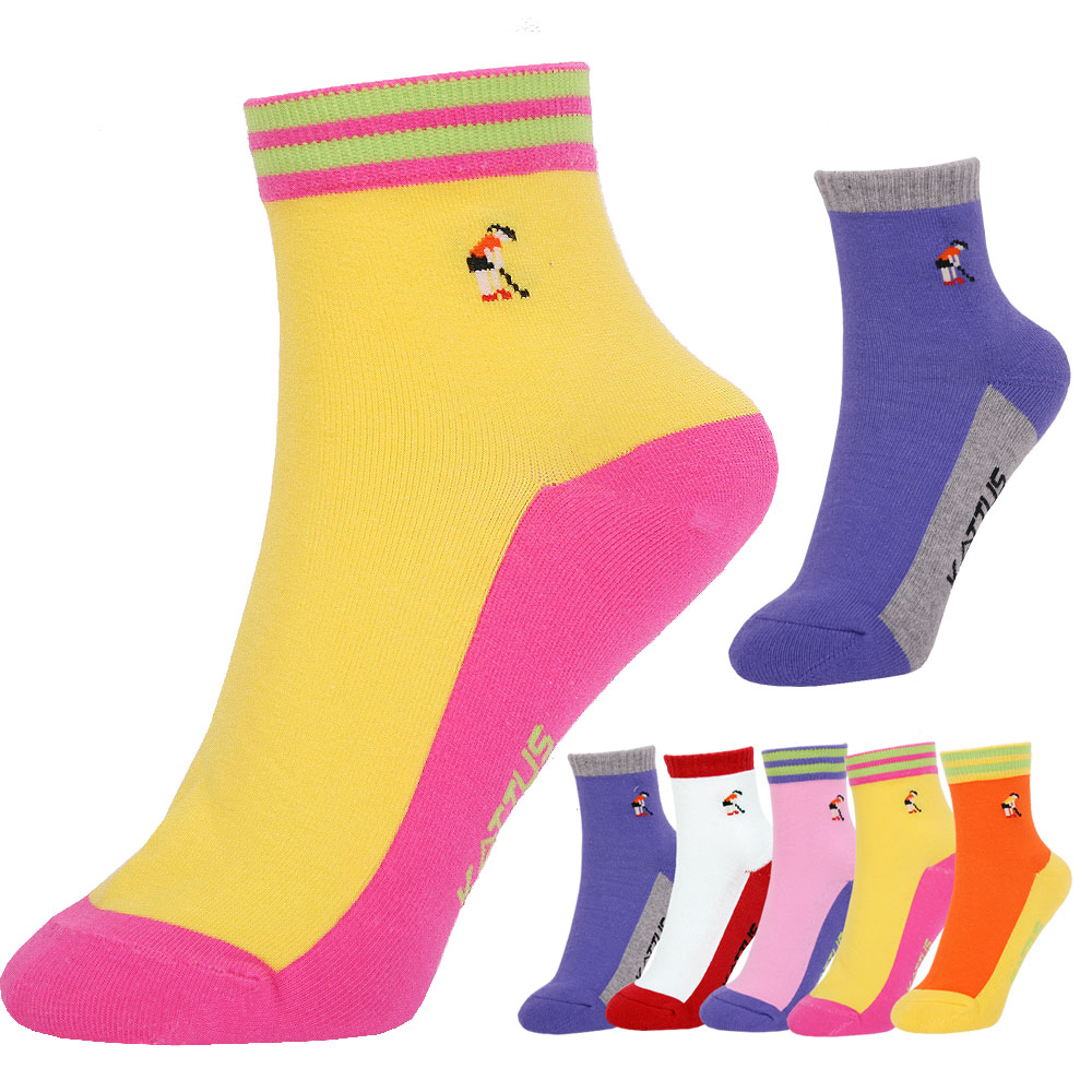 카투스 여성 골프양말 파일 단목 5족 세트 스포츠 등산 국산, 1세트, 혼합 12,900원