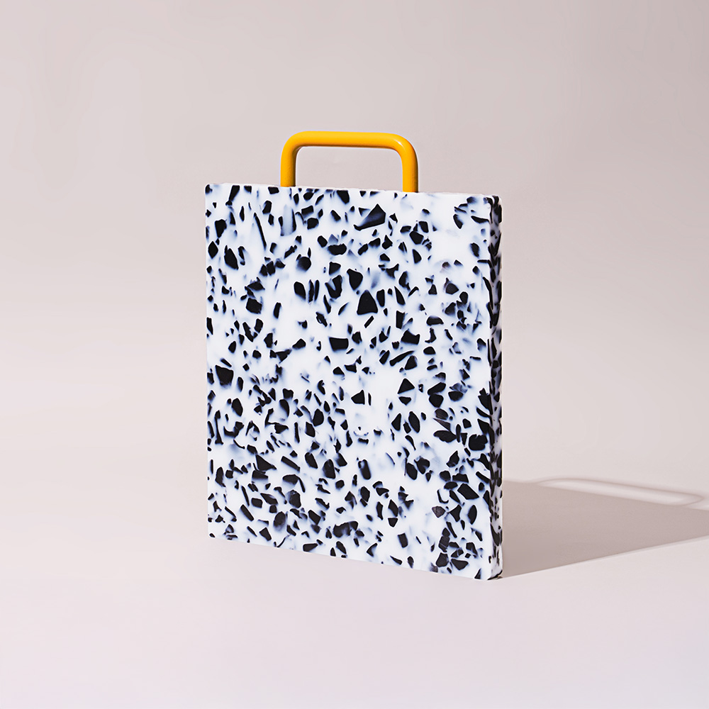 짐샌더슨 테라조 컬러 커팅보드 컬러도마 S, 블랙&화이트, 1개 46,000원