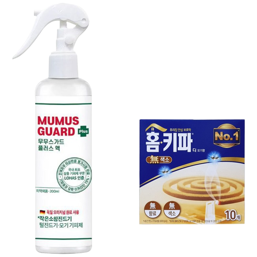 무무스가드 플러스액 200ml + 모기향10매 포함 진드기퇴치제 모기퇴치제 로하스인증 12,900원