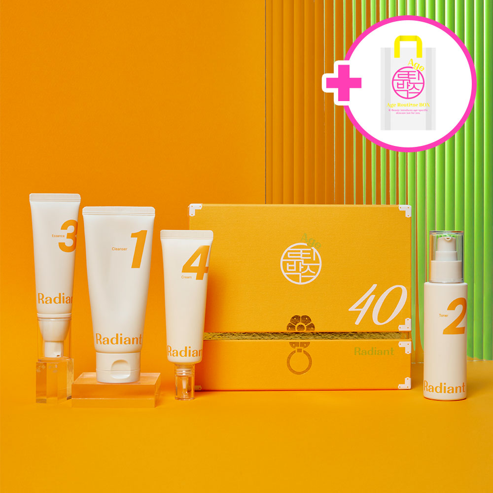 셀뮬러 기초 화장품 4종 트래블 세트 에이지 루틴박스 40대 키트 래디언트, 1세트 130,000원