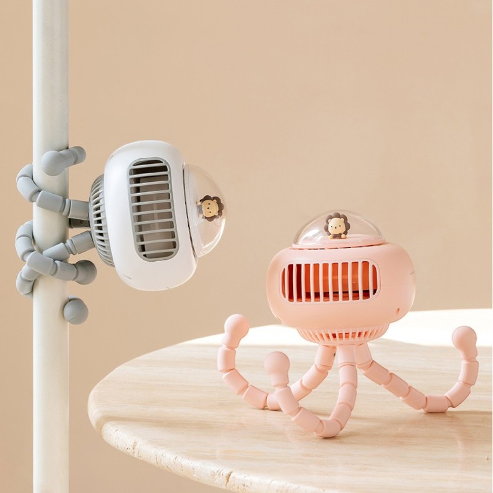 저소음 고성능 모터 날개없는 UFO 휴대용 선풍기 자동회전 유모차선풍기 삼각거치대 저소음선풍기 41,910원