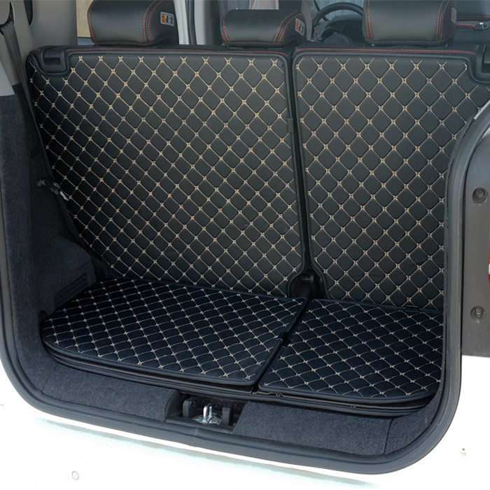 카프트 레이 더뉴레이 호환 트렁크매트 프리미엄 가죽 퀄팅 차박, 기아 레이 더뉴레이 2012~현재, 블랙 69,000원