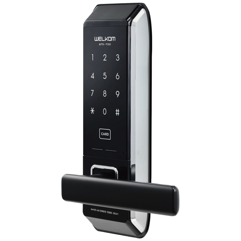 무료설치 WTS-700 카드키2개  도어락설치 무타공 아파트 솔리티 웰콤 WTS700 86,000원