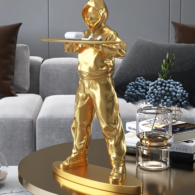 선물용 거실 홈데코 벽장식 인테리어 소품 조각 독특한 장식 소품 쁘띠끄빌라쥬, 골드 110,000원