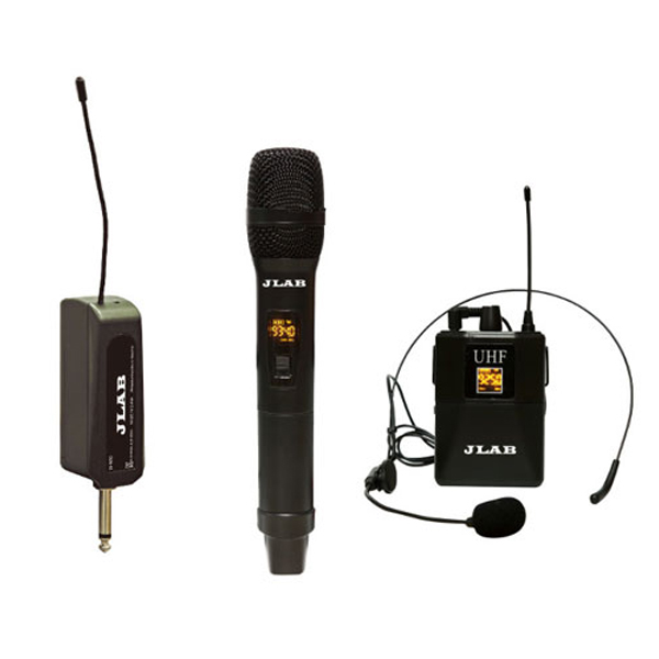 JLAB 2채널 무선핸드마이크 + 무선헤드셋마이크 + 수신기 세트 140,000원