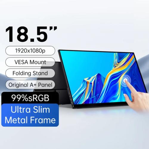 휴대용 모니터 포터블모니터 VCHANCE 터치 스크린 99 sRGB 350 니트 디스플레이 PC 노트북 맥 Xbox PS5 스위치용 킥 스탠드 포함 인치 395,950원