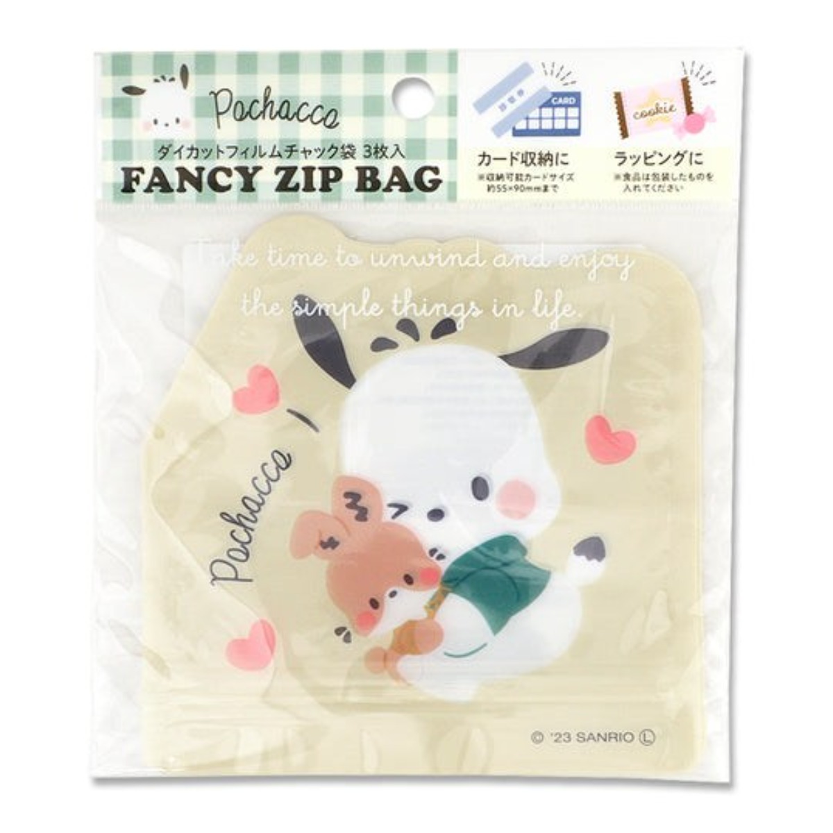 SANRIO 산리오 얼굴 모양 키티 마이멜로디 쿠로미 시나모롤 포차코 폼폼푸린 캐릭터 팬시 지퍼백, 소(S), 1세트, 3개 3,800원