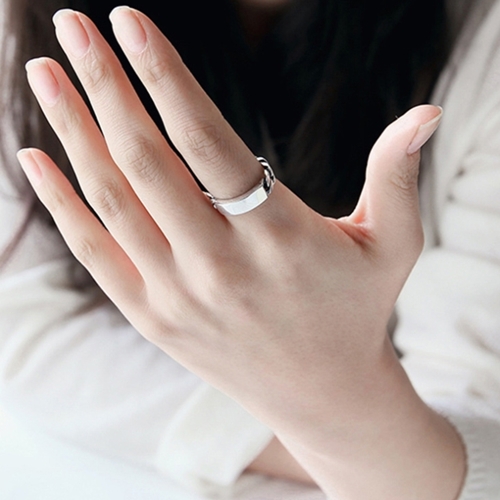 에르모사제이 R028 실버 925 유화 빈티지 엔틱 체인 진주 꼬임 오픈링 은 반지 39,900원