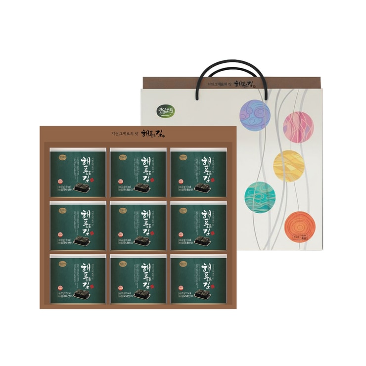 (매장정품) 바다소리 해품은 김 9캔 선물세트x 5 230419 342,100원