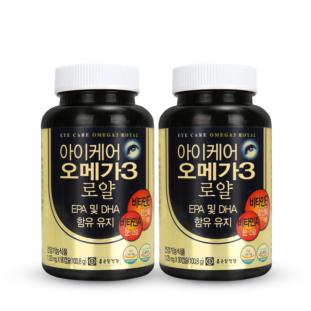 종근당건강 아이케어 오메가3 로얄, 90정, 2개 32,160원