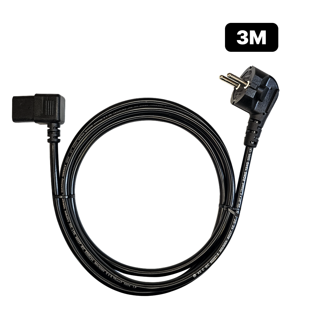 ㄱ자형 AC 전원 케이블 PC 모니터 프린터 전원선 0.75sq C13, 3m, 1개 4,400원