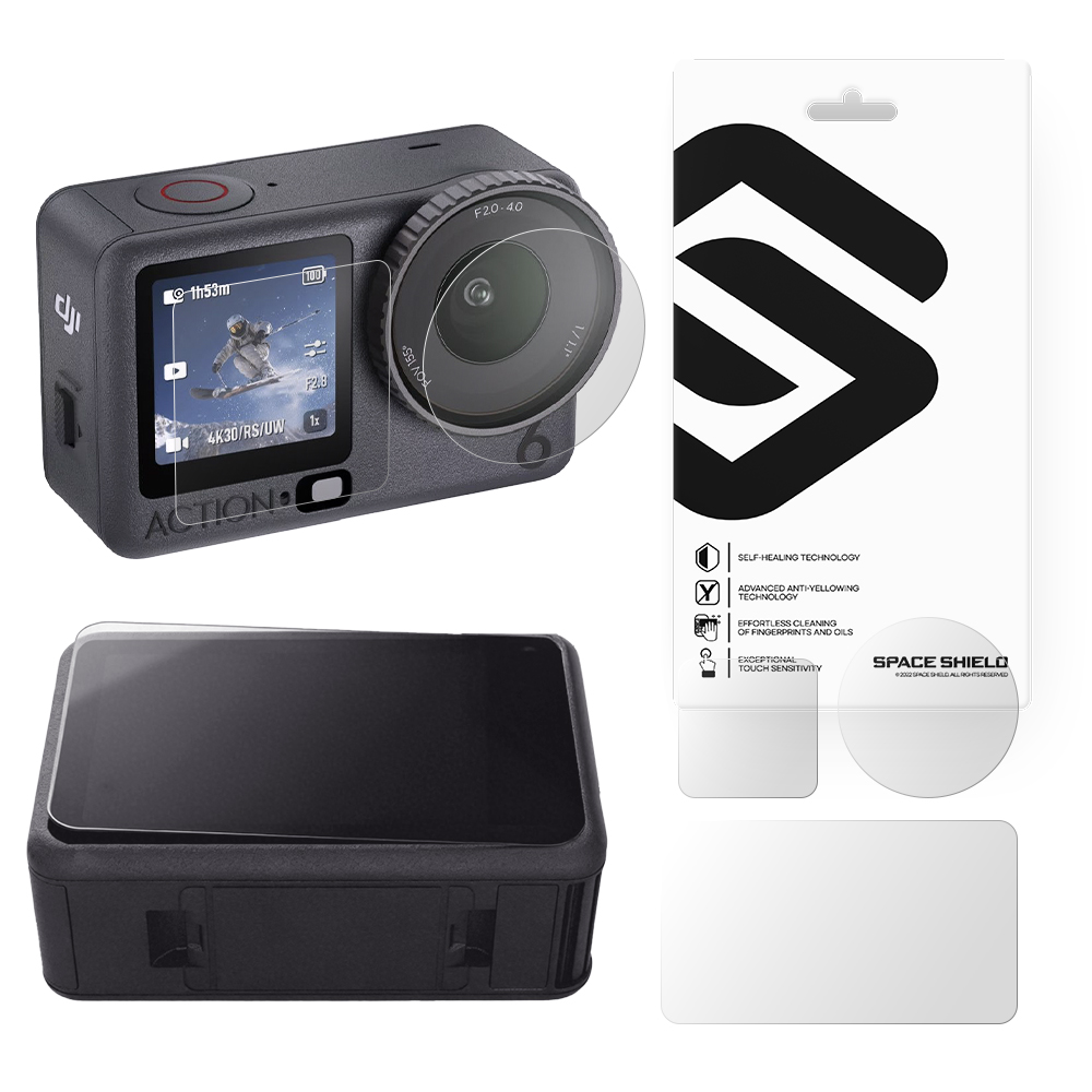 스페이스쉴드 DJI 오즈모 액션 6 호환 아머 플렉스 전면 후면 렌즈 보호 9H 풀커버 강화유리필름 3종 x 2p 세트, 1세트, 단일상품 12,900원