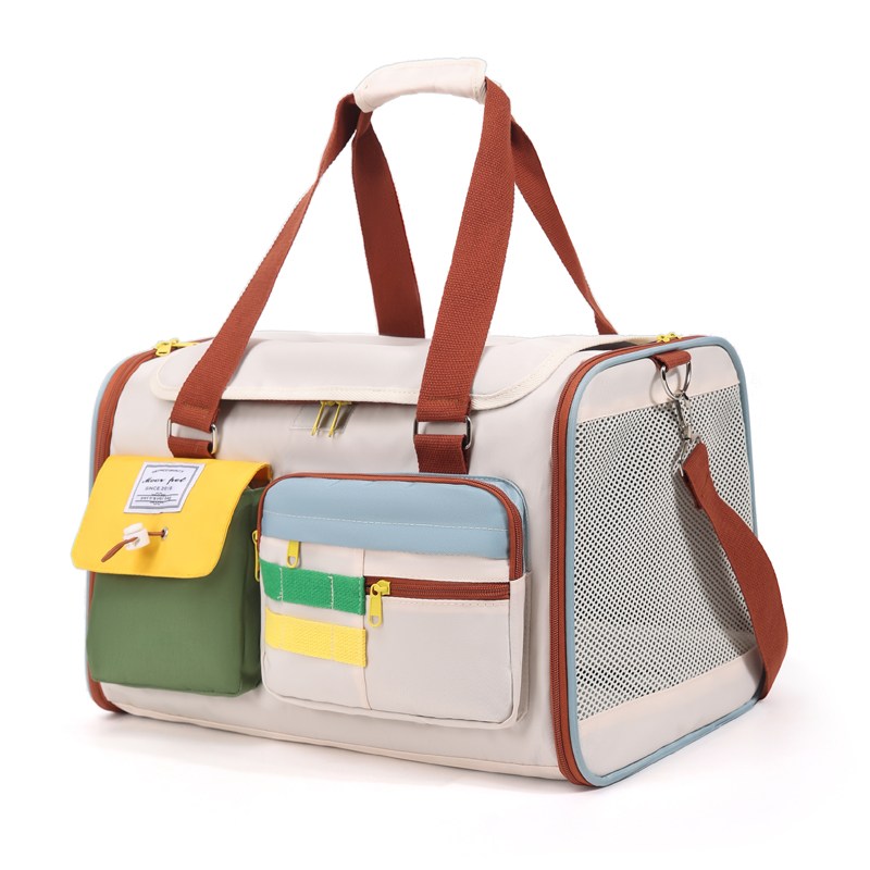 투명창 반려동물 이동 백팩 측면 오픈형 일상 외출용, 베이지색, 1개 28,900원