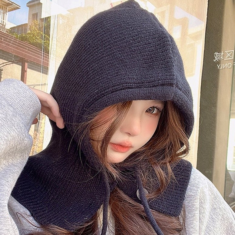 솔레아 후드 바라클라바 단추 겨울 니트 방한 여성 넥워머 24,900원