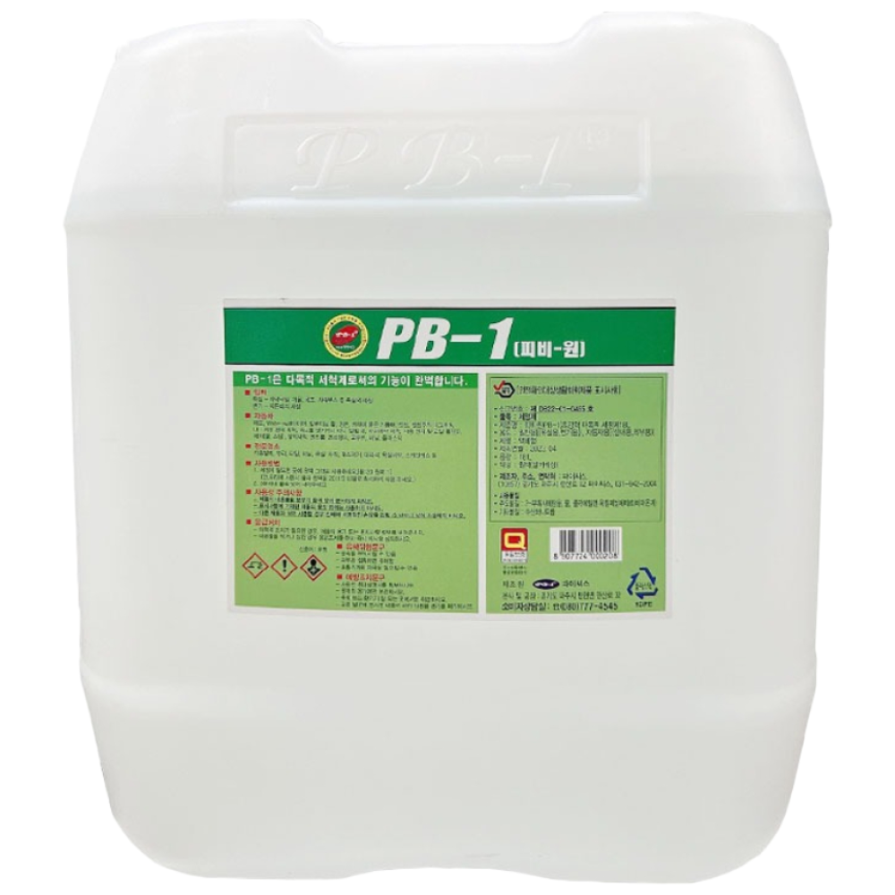 정품 피비원 PB-1 초강력 다목적세정제 20kg(말통), 1개, 18L 18,000원