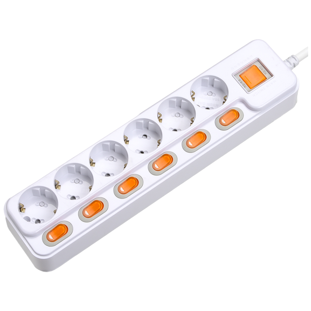 국산 현대 개별 +과부하차단 접지 멀티콘센트 가정용 사무용 멀티탭 6구 (16a), 1개, 화이트, 1.5m 17,260원