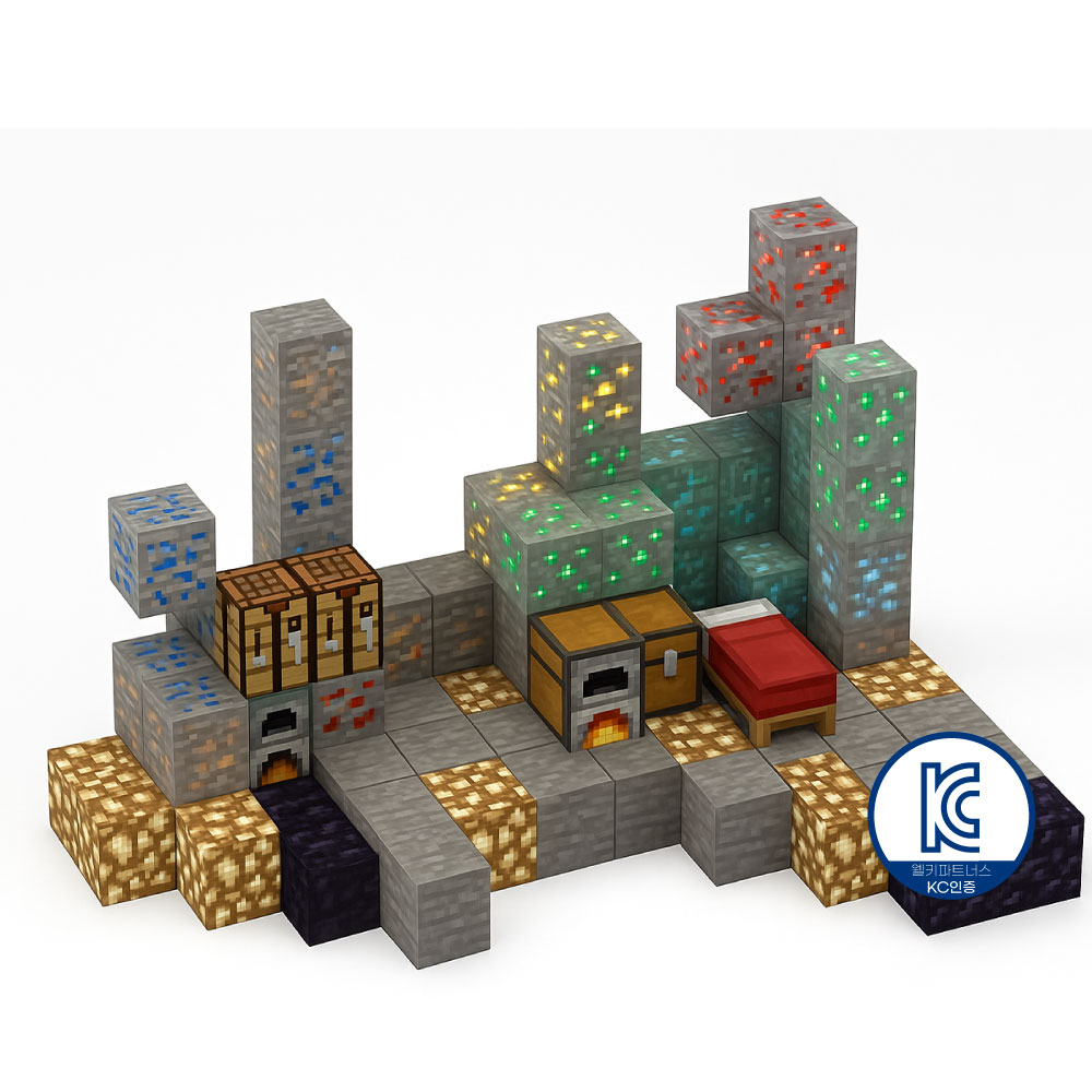 마크 광물 광산 자석 블럭 128피스 마그네틱 큐브 피규어 장난감 세트 웰키자석블럭, 1개 47,900원