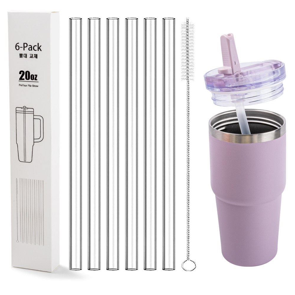 LJL 스탠리  퀜처 프로투어 플립 스트로  호환 빨대  내장용 6개+세척솔 1개 4,900원