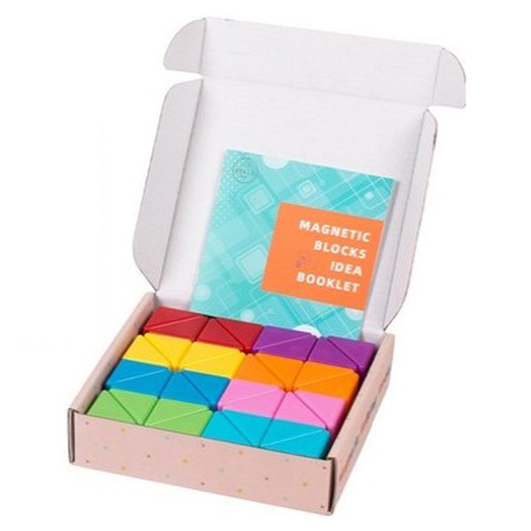 벨베이비 유아용 매직 큐브 자석교구 세모 자석 블럭, 레인보우, 1세트 38,500원