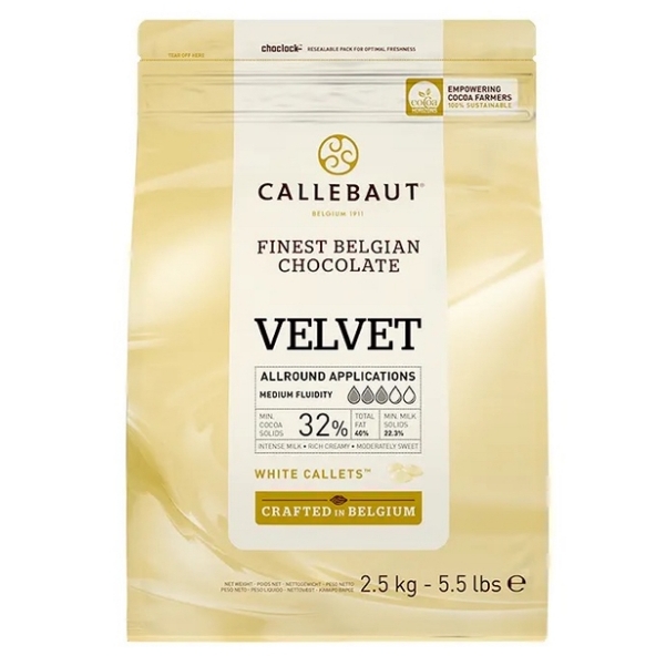 칼리바우트 화이트 초콜릿 커버춰 VELVET 32%, 1개, 2.5kg 129,900원
