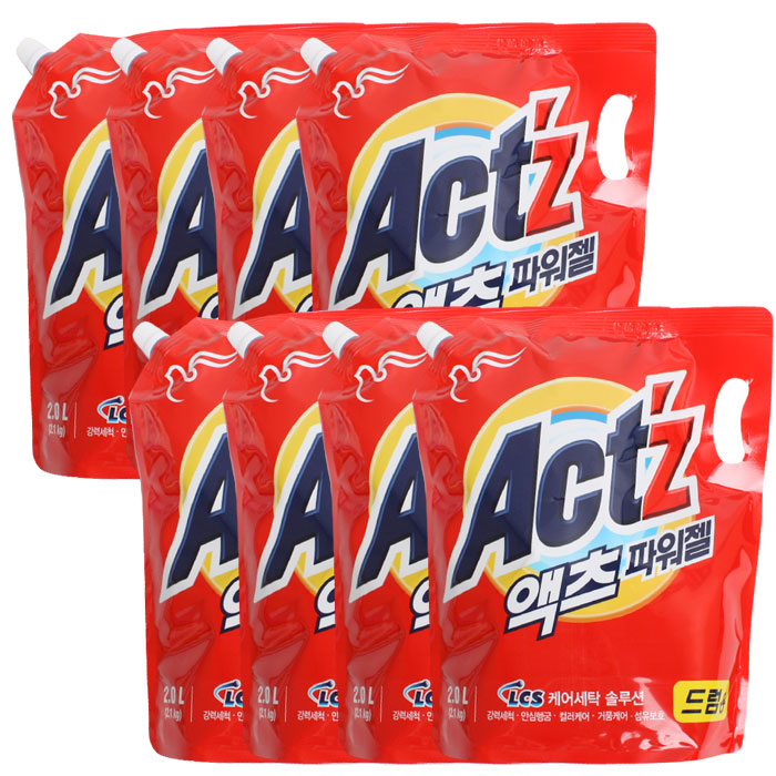 피죤 액츠 파워젤 드럼용 액상세제 리필, 2L, 8개 35,000원
