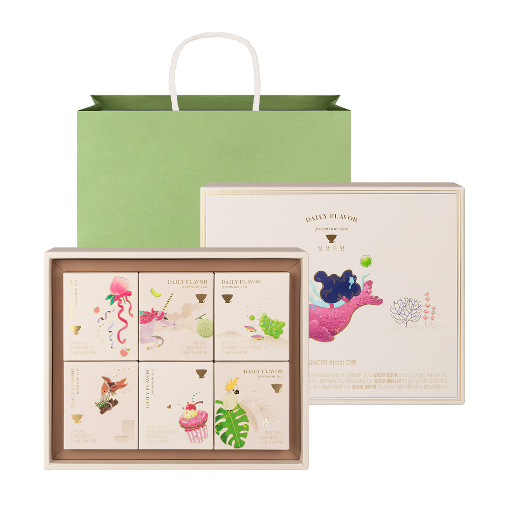 쌍계명차 일상다완 허브차 선물세트 + 쇼핑백 17,760원