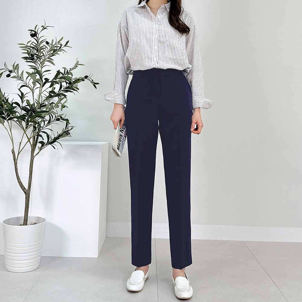 핏이 예쁘고 편한 어반이지 뒷밴딩팬츠 숏/기본/롱 3기장 빅사이즈여성의류 여성 스판 슬랙스 키작녀바지 35,800원