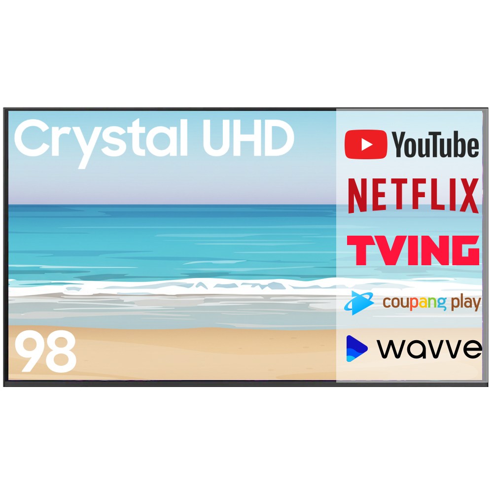 삼성전자 Crystal UHD 4K 스마트 LED TV 98인치 98DU9000 3,249,000원