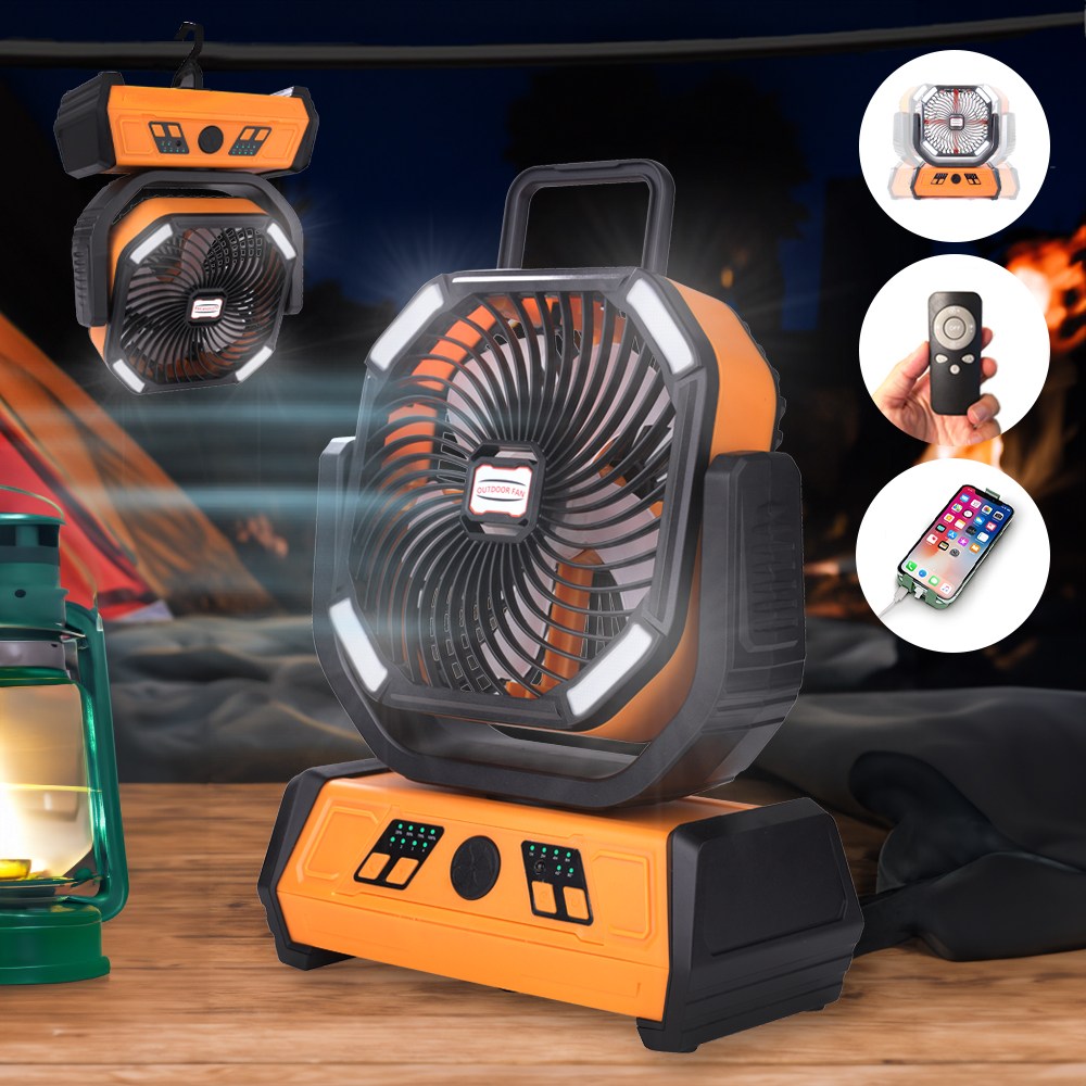 루트나인 고출력 BLDC 캠핑 탁상용 무선 선풍기, 오렌지, RN-X30 (고급형) 51,900원