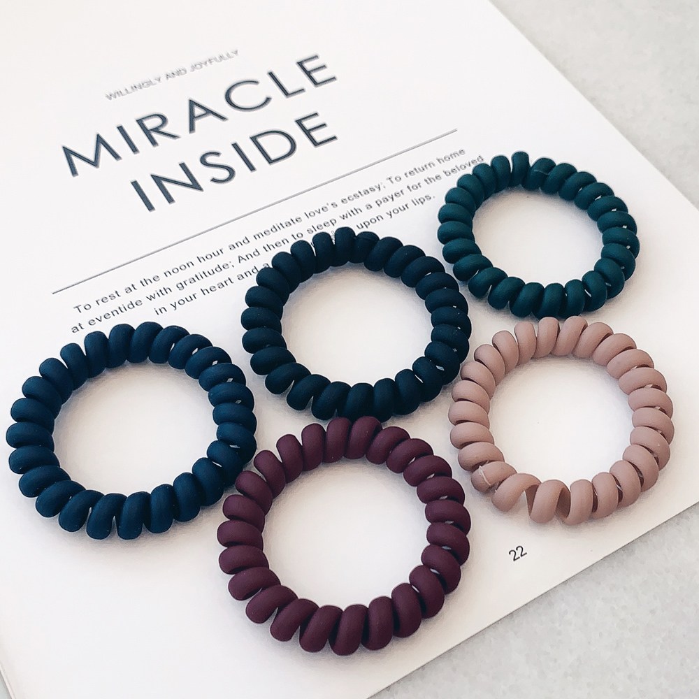 에브리캔버스 무광 매트 스프링 전화선 머리끈 3,900원