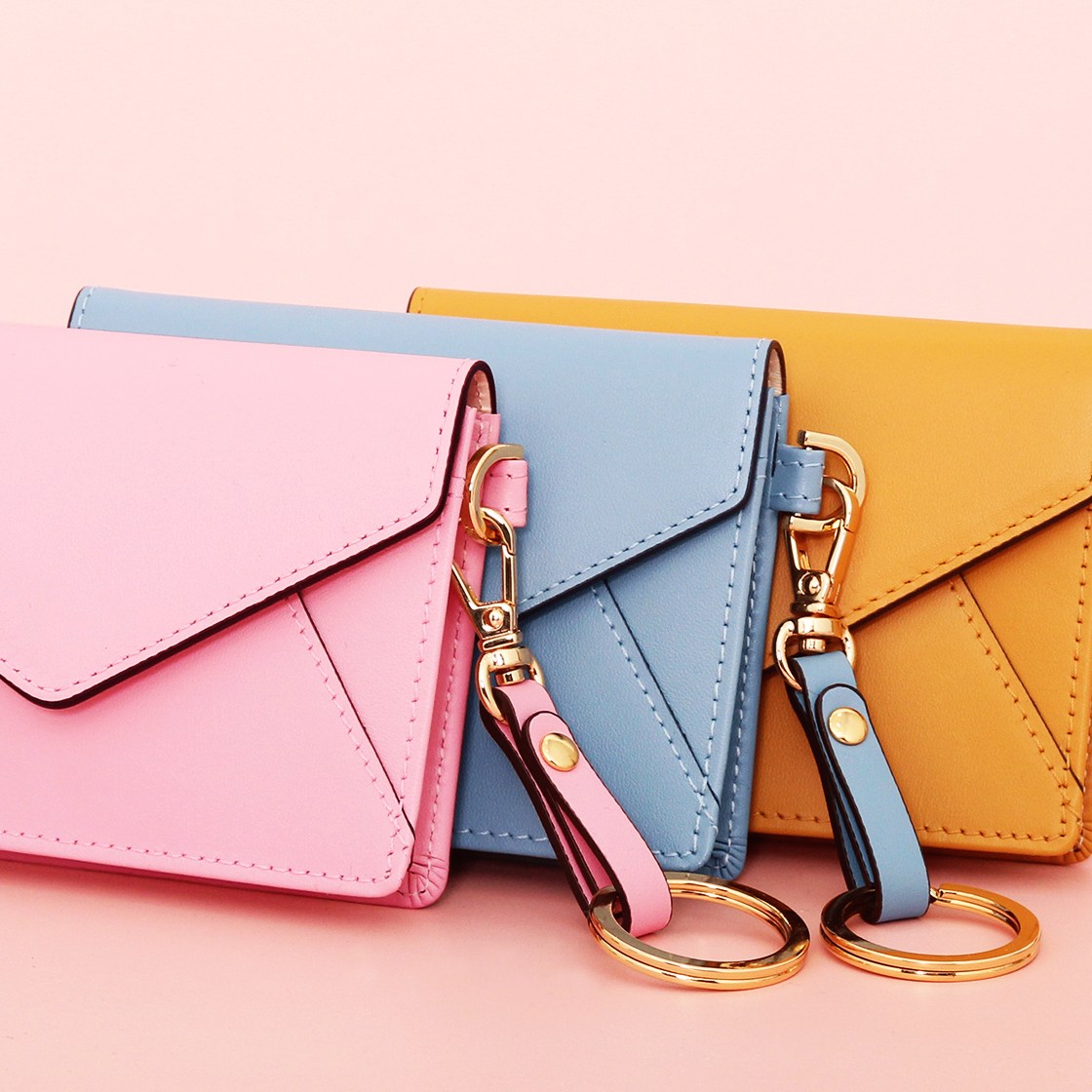 마뜨 이니셜 소가죽 파스텔 엽서 키링 여자 명함 카드지갑 73,000원