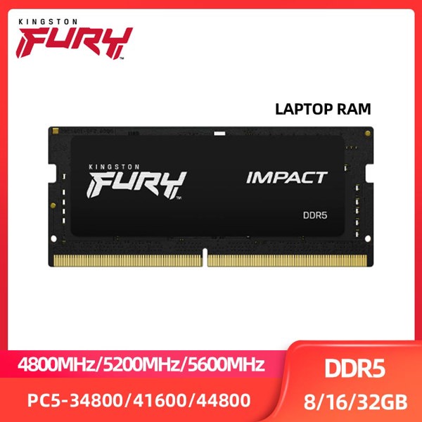 Kingston FURY Impact 노트북 메모리 DDR5 RAM 8GB 16GB 32GB 4800MHz 5200MHz 5600MHz SODIMM 1.1V 262 핀 181,510원