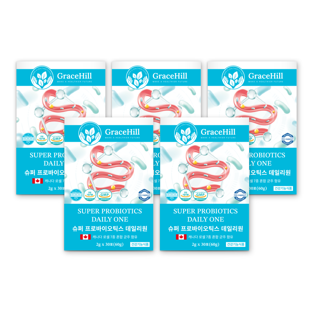 그레이스힐 슈퍼 프로바이오틱스 데일리원 2중 캡슐코팅 장 건강 GMP 115,000원