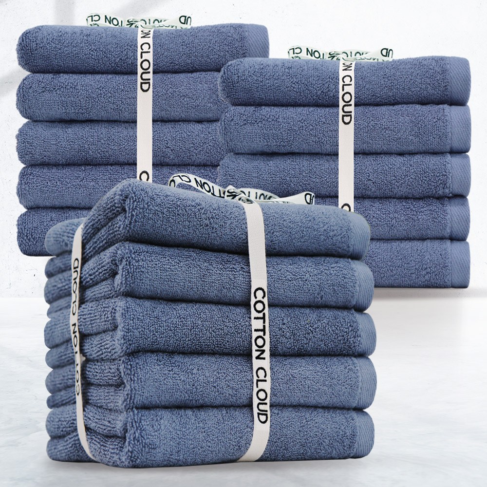코튼클라우드 호텔수건 170g, 다크블루, 15개 38,900원