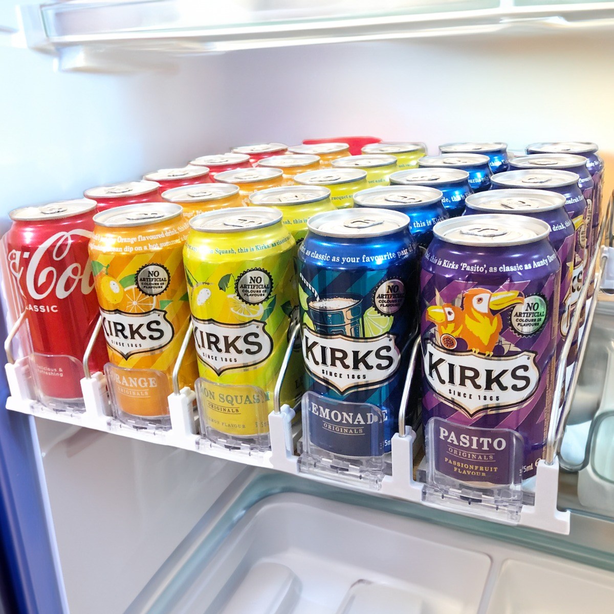 굿이너프 캔 음료 정리 디스펜서 냉장고 정리, 5열, 42cm x 38cm, 뚱캔 25개 수납, 1개 33,590원