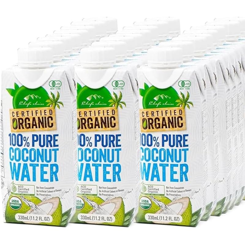 Chef's choice 요리사 초이스 유기농 코코넛 워터 330ml 6개/1상자 무첨가 Organic 100%pure coconut water 6개 4상자 101,610원