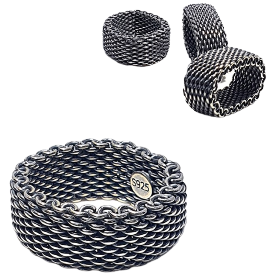 주얼리랩 925실버 플랙시블 매쉬 체인 볼드 남자은반지 반지 189,000원