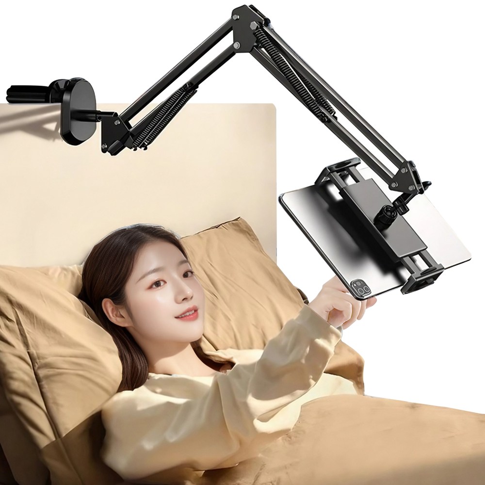 딜러버 침대 아이패드 핸드폰 거치대, 블랙 14,700원