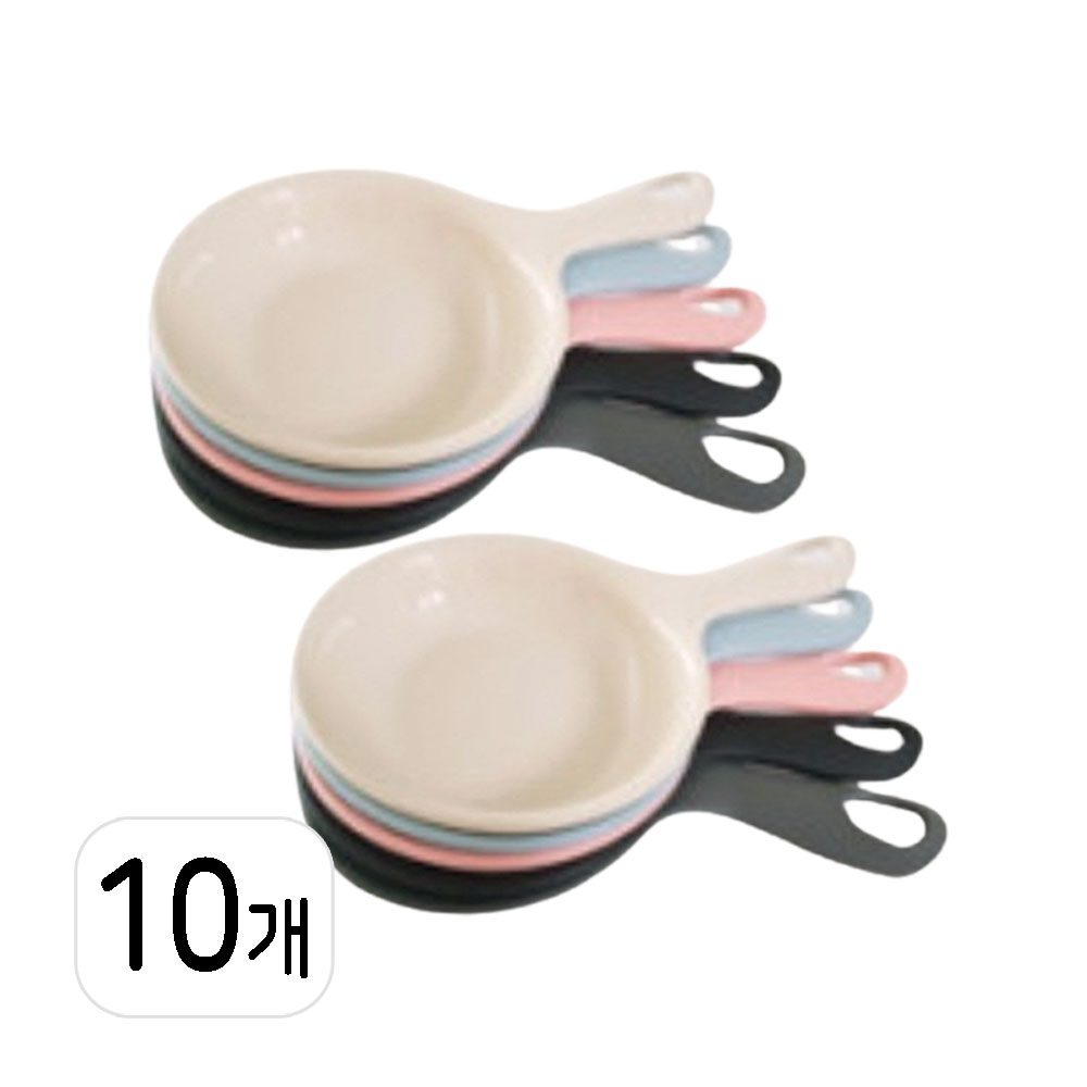 레몬글라스 국내생산 슬림 손잡이 앞접시 세트, 혼합색상, 10개, 타원형 16,900원