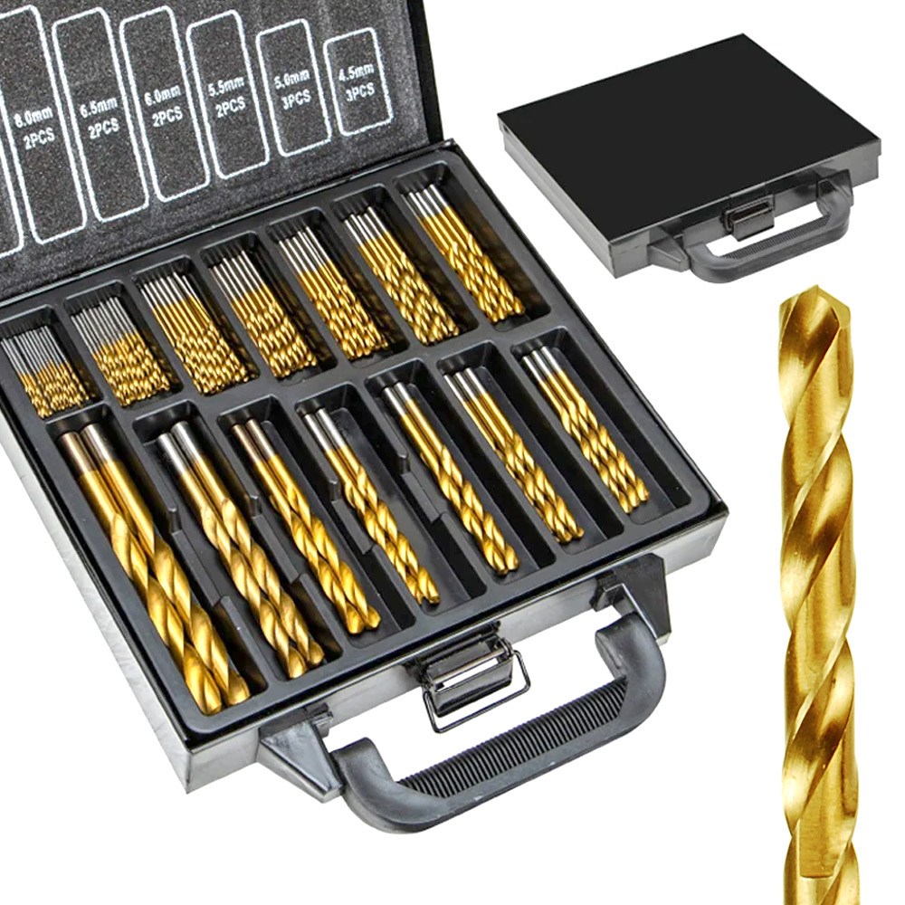 99P 티타늄코팅 HSS 철기리 세트 드릴비트 금속 목재 플라스틱 겸용 다용도 전동드릴 공구세트 15,900원