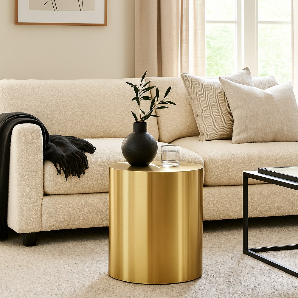 안톤 사이드 테이블, 스테인레스 골드, 골드 270,000원