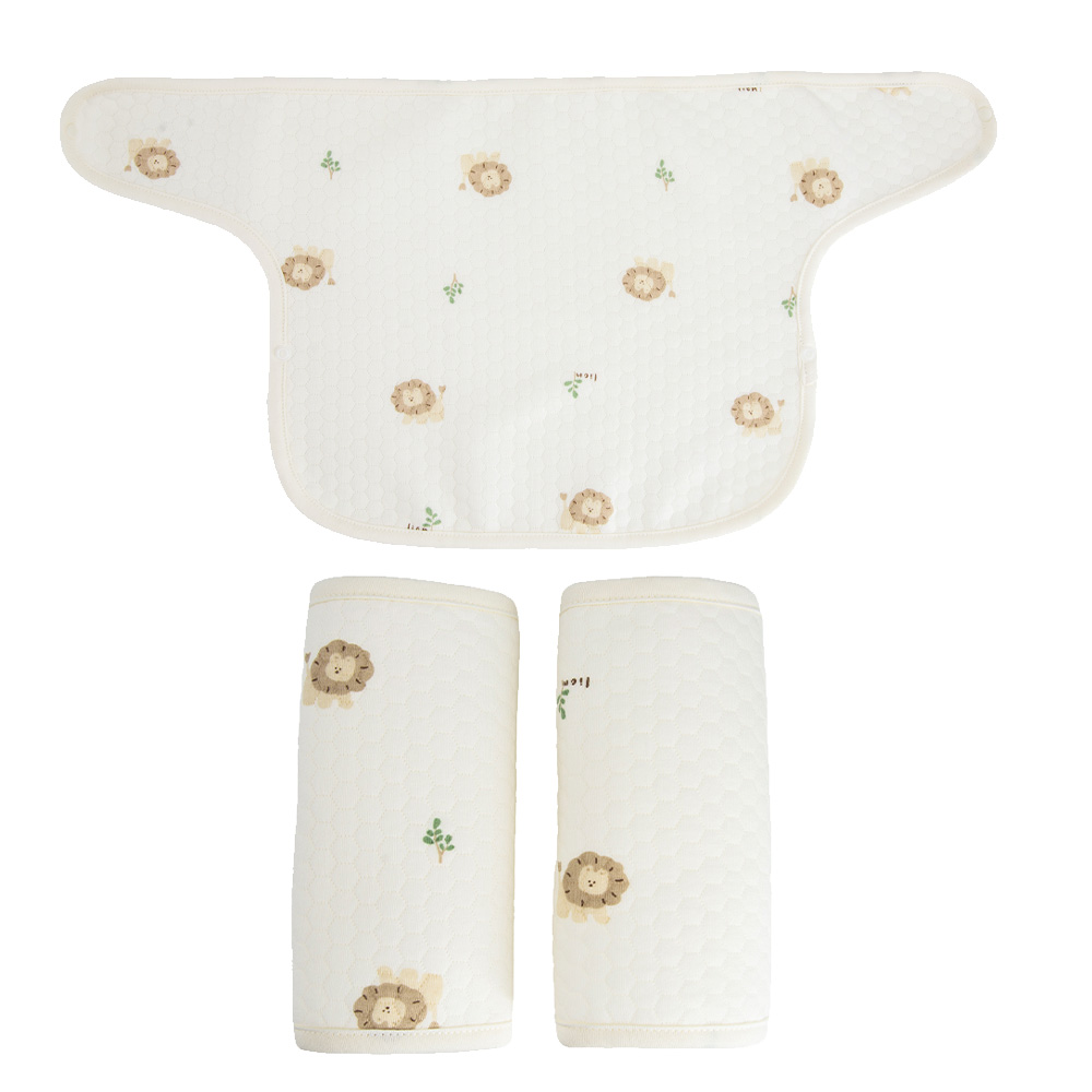 미라클 베이비 신생아 아기띠 침받이 2p + 침패드, 1세트, 사자 16,900원