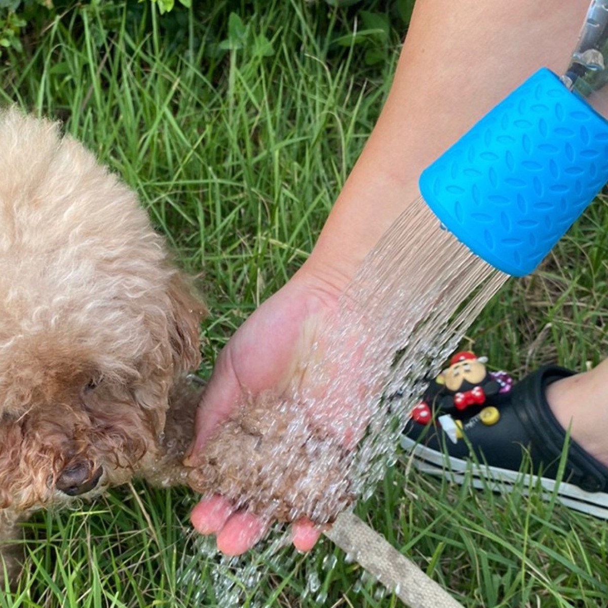 [1+1] 휴대용 펫샤워 캠핑 차박 페트병 샤워헤드, 2개, 그린+오렌지 10,900원