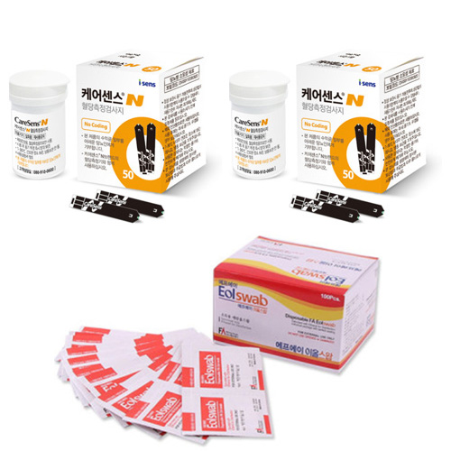 케어센스N 혈당시험지 100매+알콜솜100매 35,900원